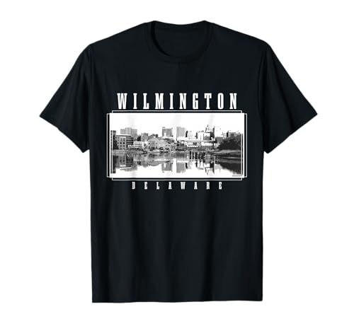 Wilmington Delaware Vintage Skyline Black & White T-Shirt Wilmington Delaware Vintage Skyline Black & White T-Shirt