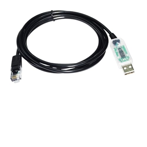 GKJHTED INDUSTRIAL FT232RL CHIP USB to RJ45 RS485 SERIAL COMMUNICATION CABLE for DEVICES to MASTER HOST COMPUTER CONTROLLER KABLE(1.8m,Black USB Case)