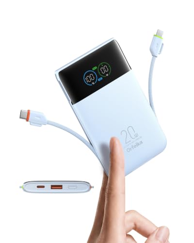 10000mAh Ultra Slim Portable Charger Power Bank with Built-in Cable - image 1