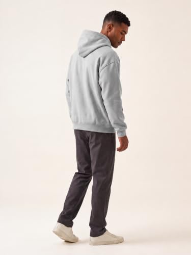 Image of JMIERR Mens Fleece Lined Oversized Hoodie Pullover Sweatshirts | Fall Winter Cozy fleece-lined pullover, adjustable drawstring hood, kangaroo pocket, regular fit, machine wash