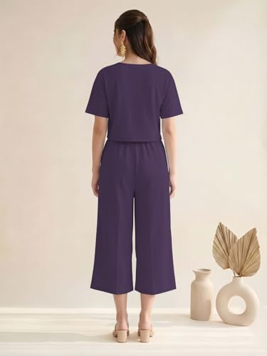 Image of Leriya Fashion Co-ord Set for Women Stylish - Trendy Korean Summer Travel Outfit | Lightweight Two Piece Dress for Beach & Holiday Look | Casual Style Textured Dress for Woman