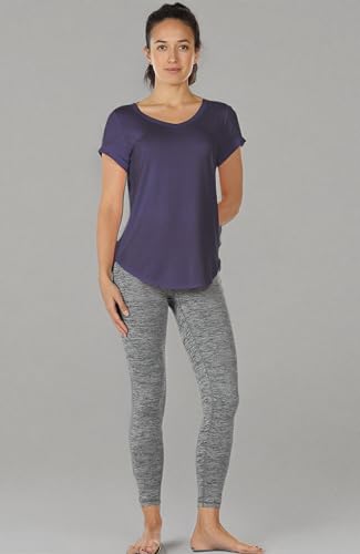 Image of icyzone Open Back Yoga Shirts for Women - Exercise Workout Tops, Athletic Short Sleeves, Running T-Shirts Loose Fit