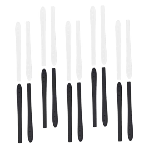 WOONEKY 10 Pairs Spectacle Temples Eye Glasses Silicone Glasses Temple Sleeve Glasses Temple Tips Sleeve Glasses Arm Cushion Glasses Ear Grips Eyeglasses Temple Sleeve