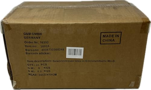 Foto von M&H-24 Gewürzstreuer Vorratsgläser mit Streuregulierung Edelstahl mit Sichtfenster 80 ml 12 Stück