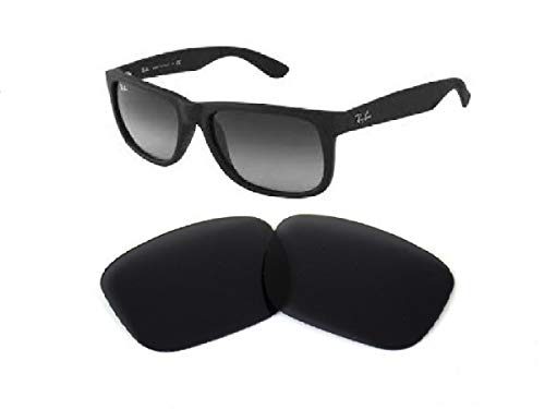 Galaxy Replacement Compatible Lenses For Ray-Ban RB4165 Justin Black (54mm Not 51mm)