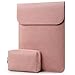 Produktbild HYZUO 15 Zoll Laptop Sleeve Tasche für MacBook Air 15 M4 A3241 M3 M2 2025-2023, 15" Surface Laptop 7/6/5/4/3, MacBook Pro 15 2019-2016, Kunstlederhülle mit Tragetasche, Rosa