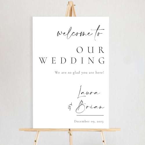 Personalized Wedding Welcome Sign - Custom Wedding Signs for Reception - Custom Wedding decorations Signs - Welcome to Our Wedding Sign