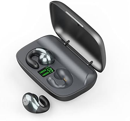 Wireless Ear Clip Bone Conduction Headphones Bluetooth Open Ear Earbuds Sport Wireless Earbuds with Earhooks Up to 16 Hours Playtime Earclip Waterproof Outer Ear Headphones for Android iPhone Windows