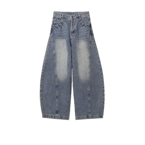 Men's Denim Pants High Street Wide Leg Casual Loose Straight Jeans2