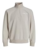 JJ rebel Sweat Half Zip Jrebzack-Sudadera con Media Cremallera, M para Hombre
