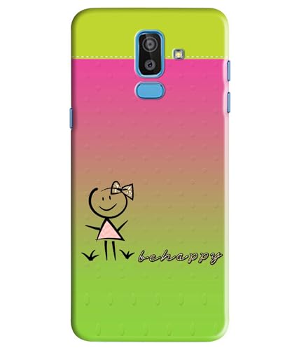 Image of Be Happy Printed Hard Back Case Cover Compatible for Samsung Galaxy J8 / Samsung Galaxy A6 Plus (Multicolor) - D1664