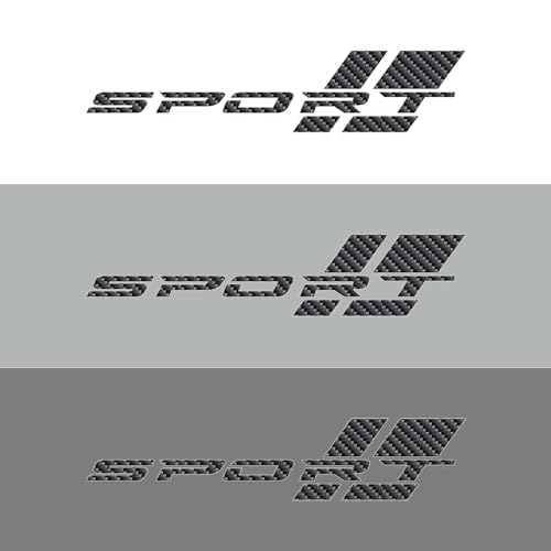 Image of Zhizhong Car Sport Decal,16 Inch Vinyl Sticker Fit for All Cars Side (2 Pcs Carbon Fiber)