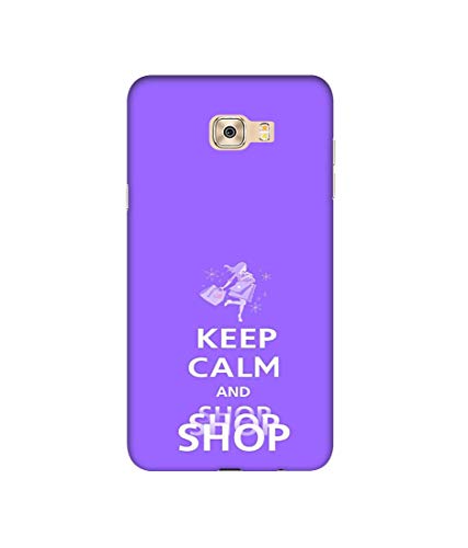 Image of Amazon Brand - Solimo Designer Keep Calm and Shop 3D Printed Hard Back Case Mobile Cover for Samsung Galaxy C7 Pro