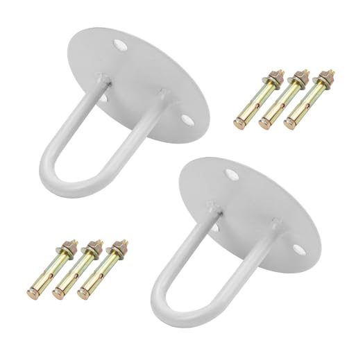 Pufguy White Pad Eye Plate Hook Pack of 2