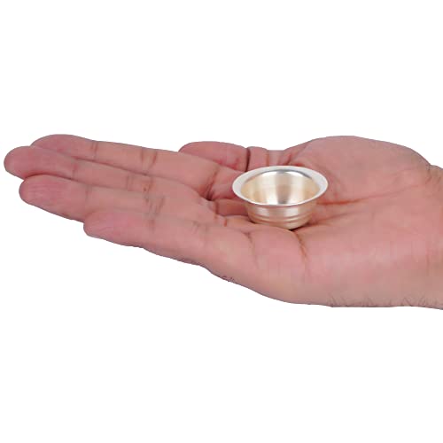 Image of DHRUVS COLLECTION 925 Silver Small Size Katori - Bowl for Pooja, Workplace, Home, Temple, Baby Feeding & Gifting Purposes - 5 Grams