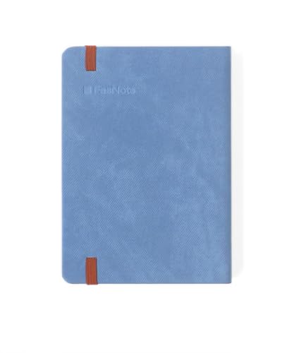 Image of A6 (4 x 5.6 in) Professional Notebook, 160 Lined Pages, 100 GSM Thick Paper, Premium PU Leather Hardcover, Includes 2025 Annual Planning Card, Light Steel Blue
