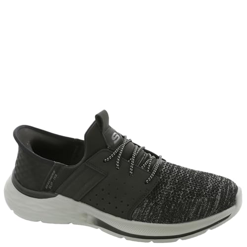 Skechers Men's Garner - Newick Hands Free Slip-in Men's Casual, Black, 14, Medium, US