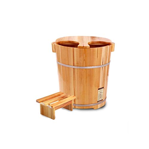 Baignoire pour pieds pour tremper les pieds : grand seau en bois de spa