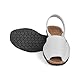 PAYMA - Damen Menorquinas Avarcas für Damen Herren Unisex. Leder Artikel aus Spanien. Sommer Sandalen. Gepolsterte Vorlage. Farbe: Weiß, Größe: EU 39