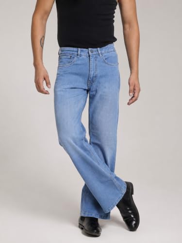 Buy Denimora Men’s Bootcut Denim Pants Blue - Image 8
