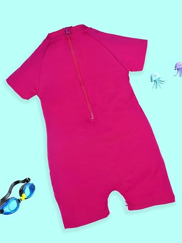 Image of KiddoPanti Boys & Girls Half Sleeve Mid Thigh Length Swim Suit