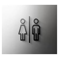 Toilet Signage Zwart Goud Kleur Toilet Sign Plaat Acryl 3D Wasruimte Deur Muur Label Sticker Wc Houder Signage Board Art Hotel Home Decor voor Home