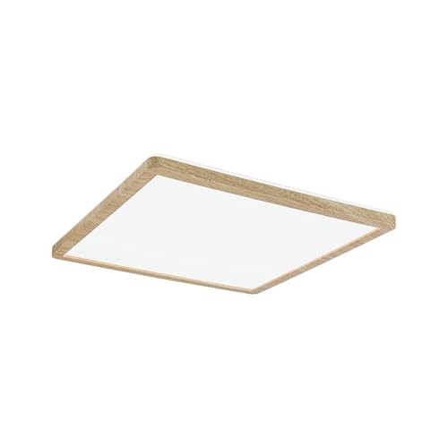 Plafonnier LED carré Paulmann Atria Shine effet bois pour éclairer votre salle de bain