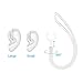 Marnana Ear Hooks, Flexible Ear Piece Clamp, Universal 0.24 Inches Clear Replacement Ear Loop Clips for Single Ear Bluetooth Heaset - Set of 4