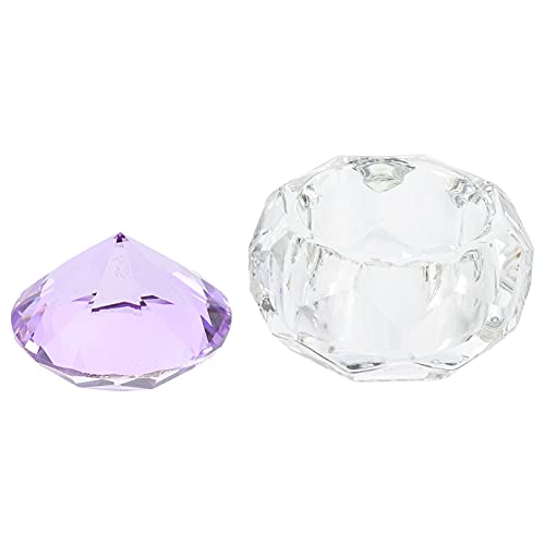 FOMIYES Nail Art Crystal Mixing Cup Lid Portable Manicure Accessory for Liquid and Powder High-transparency Nail Dish for Professionals and Home Use