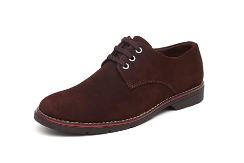 Image of ARAMISH Men's Suede Leather Derby Lace Up Formal Shoes