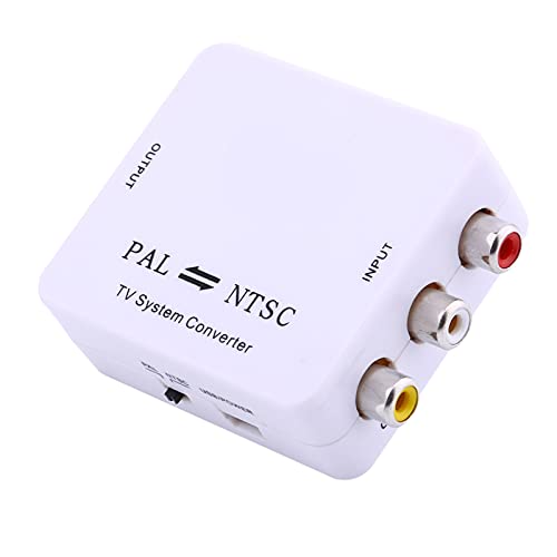 Leapiture Convertidor PAL NTSC SECAM A NTSC, Convertidor De Sistema De Vídeo PAL, Miniconvertidor Bidireccional, Adaptador Conmutador HD 1080P TV de cartón para Electrónica