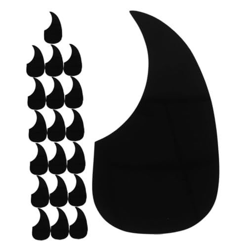 Generic 20pcs Black Acoustic Guitar Pickguard Plate Teardrop Self Adhesive Plastic Protection Easy To Install Ideal For Guitar Players