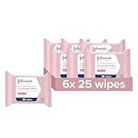 Johnson's Face Care Make Up Be Gone Refreshing Wipes - Pack of 6 x 25 Wipes