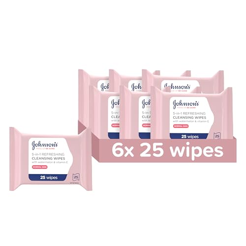Johnsons Face Care Make Up Be Gone Refreshing Wipes - Pack of 6 x 25 Wipes
