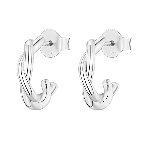 Image of PAVOI 14K Gold Plated Chunky Huggies Earrings for Women - 925 Sterling Silver Posts Small Gold Huggie Hoop Earrings - Ultra Thick Hoops Trendy Jewelry