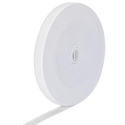 Orlanth Elastic Band for Sewing 1/2 Inch 11 Yards White High Elastic Bands Elastic Cord for Sewing Pants DIY Crafts Waistbands