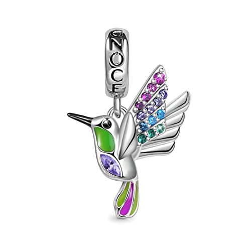 Image of GNOCE Owl Pendant Bead Charm With Bracelet S925 Sterling Silver Guarding You 18k Gold Plated Charm with CZ Fit for Bracelet /Necklace Charm Gifts for Animal Lover