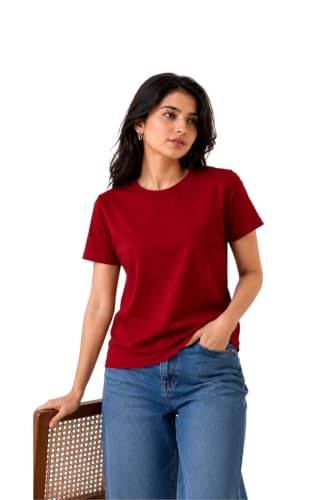 Image of Women's Plain Cotton T-Shirt