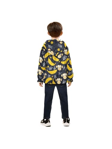 Monkey Banana Girls Fleece Jacket Girls Fall Jacket Boys Coats Zip Up Hoodie Children Sherpa Warm Outerwear 2-10T4