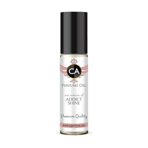 CA Perfume Impression of Addict Shine for Women Fragrance Oil Floral Fruity Scent Long Lasting Perfumes for Women Travel Size TSA Ready Mini Parfum Body Oil Roll-on 0.33 Fl Oz 10ml