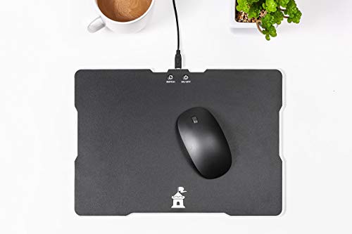 Castle Moat Hard Mouse Pad With Led Lighting Effects - Large Speed Surface With Backlit Perimeter And Logo For Gaming #TOP1