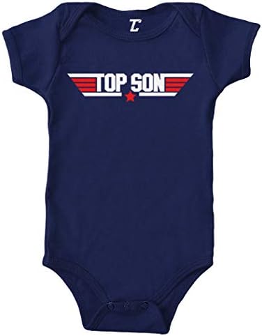 Top Son - Wingman Fighter Pilot Bodysuit (Navy Blue, Newborn)