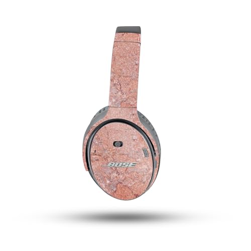 Image of MightySkins Glossy Glitter Skin Compatible with Bose QuietComfort 35 II Headphones - Pink Marble | Protective, Durable High-Gloss Glitter Finish | Easy to Apply