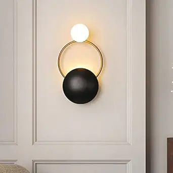 Harold Electricals Golden Pirate Wall Light for Bedroom, Living Room, Hallway, Home Decor - Golden & Black