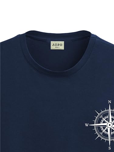 Image of ADRO Unisex 100% Cotton Regular Tshirt | Printed | Graphic Printed | Chest Printed