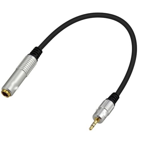 Cable extensión audio 6.35mm Hembra a 3.5mm Macho 1.8 m miniatura 5