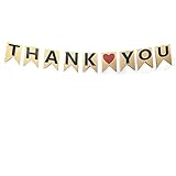Thank You Banner Kraft Paper Pre-Strung Thanksgiving Wedding Birthday Engagement Bridal Shower...