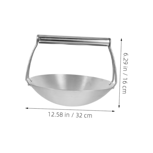 Wok de acero inoxidable con mango ergonómico para inducción miniatura 2