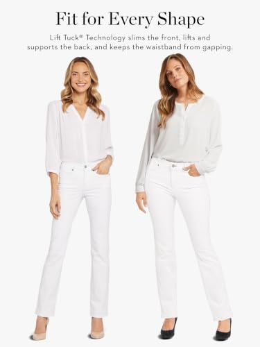 NYDJ Women's Marilyn Straight Denim Jeans, Optic White, 18 - image 9