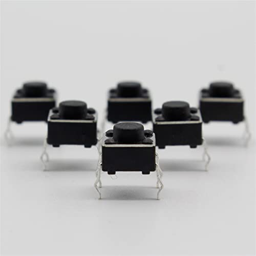 Micro interrupteur 6x6x5 mm tact bouton poussoir 4 broches lot de 50 pour circuit imprimé DIY
